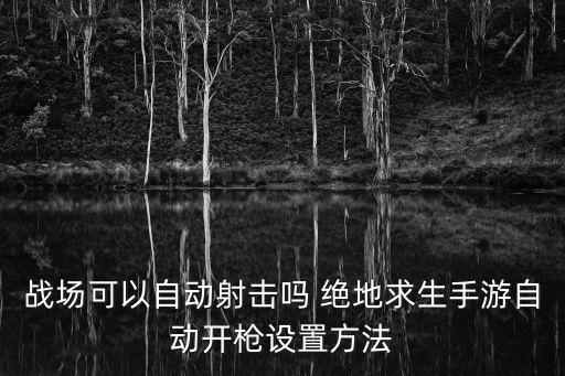 战场可以自动射击吗 绝地求生手游自动开枪设置方法