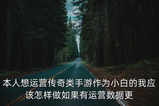 本人想运营传奇类手游作为小白的我应该怎样做如果有运营数据更