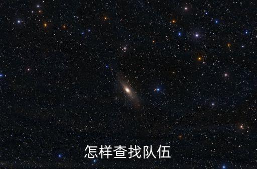怎样查找队伍