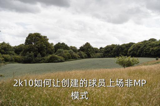 2k10如何让创建的球员上场非MP模式