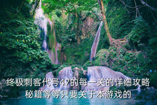 终极刺客代号47的每一关的详细攻略秘籍等等只要关于本游戏的