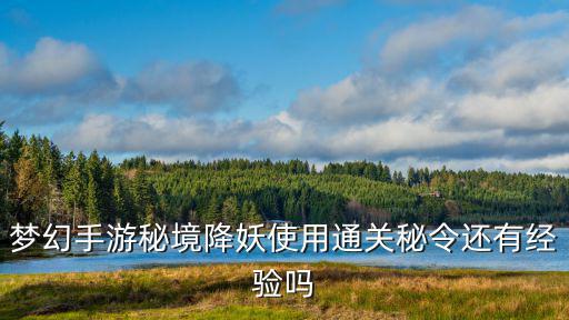梦幻手游秘境降妖啸海浪怎么过，梦幻手游秘境降妖使用通关秘令还有经验吗