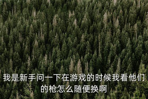 战地五手游怎么换枪，我是新手问一下在游戏的时候我看他们的枪怎么随便换啊