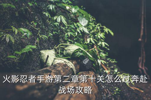 火影忍者手游第二章第十关怎么过奔赴战场攻略