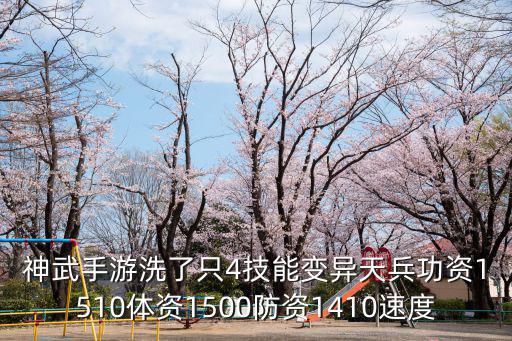 手游神武4天兵怎么洗，神武 BY天兵 是继续洗还是 怎么弄 麻烦详细点