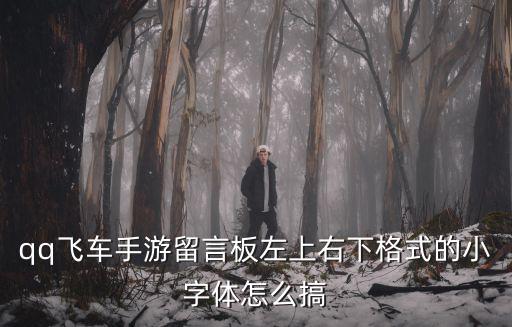 qq飞车手游留言板左上右下格式的小字体怎么搞