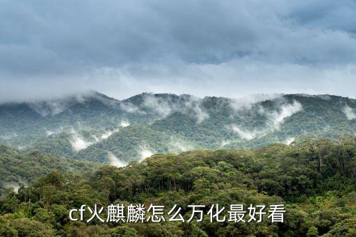cf火麒麟怎么万化最好看