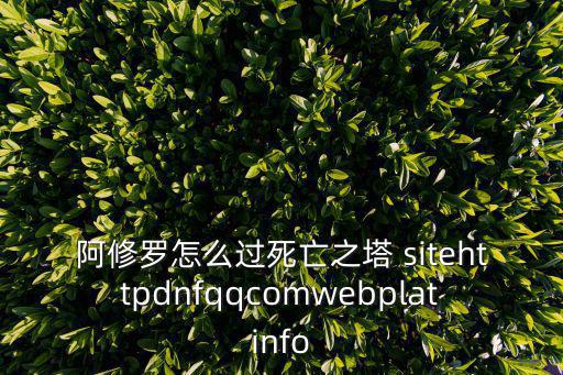 阿修罗怎么过死亡之塔 sitehttpdnfqqcomwebplatinfo