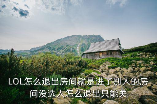 LOL怎么退出房间就是进了别人的房间没选人怎么退出只能关