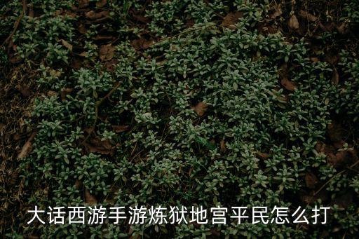 大话西游手游炼狱地宫平民怎么打