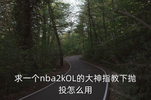 求一个nba2kOL的大神指教下抛投怎么用