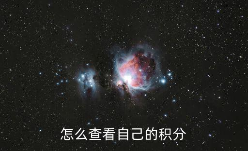 怎么查看自己的积分