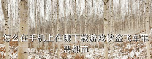 怎么在手机上在哪下载游戏侠盗飞车罪恶都市