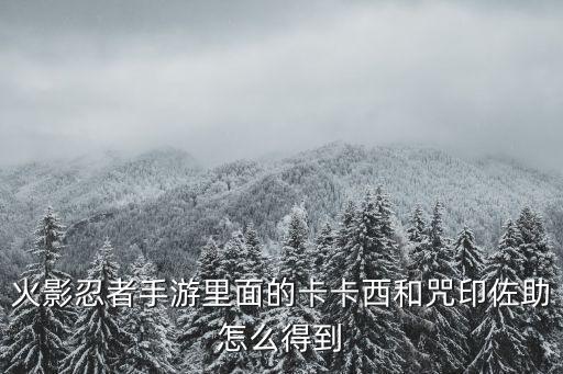 火影忍者手游爆炸特效怎么获得，火影忍者手游里面的卡卡西和咒印佐助怎么得到