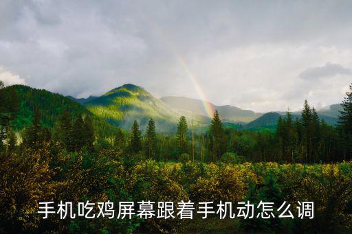手机吃鸡屏幕跟着手机动怎么调