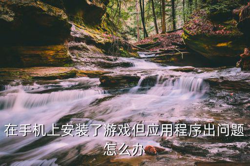在手机上安装了游戏但应用程序出问题怎么办