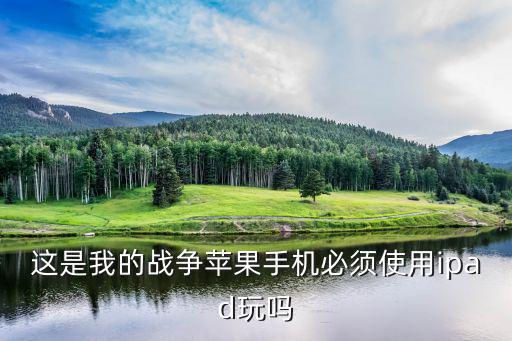 这是我的战争苹果手机必须使用ipad玩吗