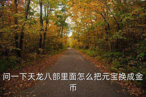 问一下天龙八部里面怎么把元宝换成金币