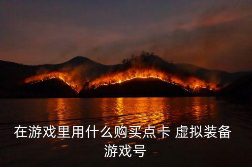 在游戏里用什么购买点卡 虚拟装备 游戏号