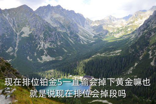 现在排位铂金5一直输会掉下黄金嘛也就是说现在排位会掉段吗