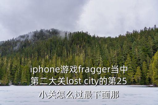 iphone游戏fragger当中第二大关lost city的第25小关怎么过最下面那