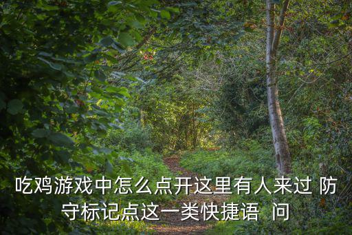 手游吃鸡标点怎么自定义，手游吃鸡怎么改一个字di
