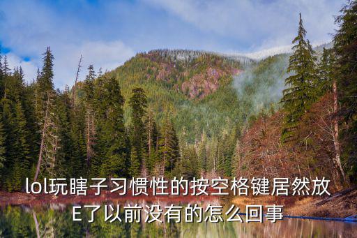 lol玩瞎子习惯性的按空格键居然放E了以前没有的怎么回事
