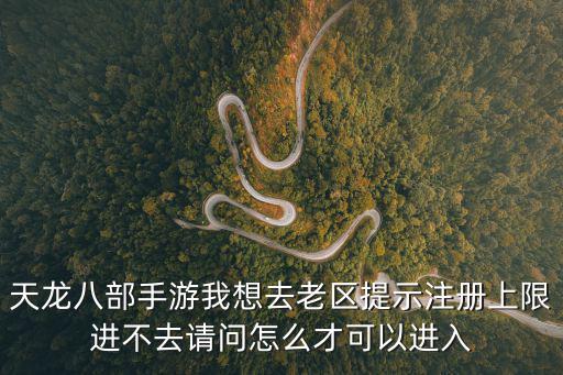 天龙八部手游我想去老区提示注册上限进不去请问怎么才可以进入