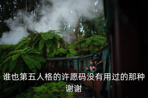 谁也第五人格的许愿码没有用过的那种谢谢