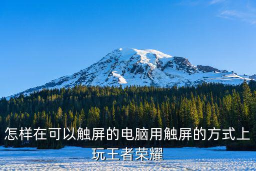 怎样在可以触屏的电脑用触屏的方式上玩王者荣耀