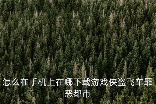 罪恶都市游戏手游怎么下载，怎么在手机上在哪下载游戏侠盗飞车罪恶都市