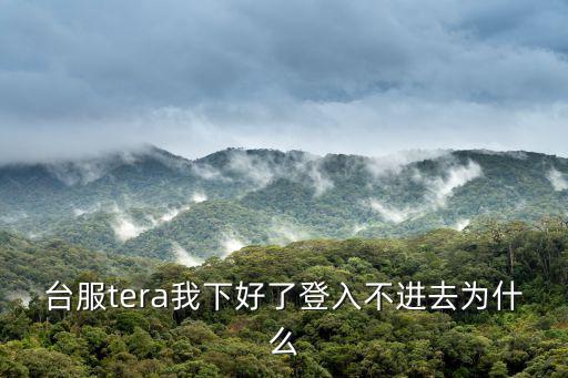 台服tera我下好了登入不进去为什么