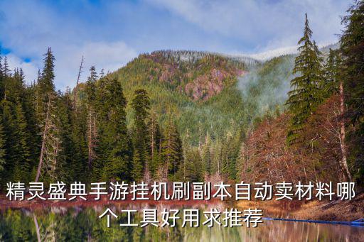 精灵盛典手游挂机刷副本自动卖材料哪个工具好用求推荐