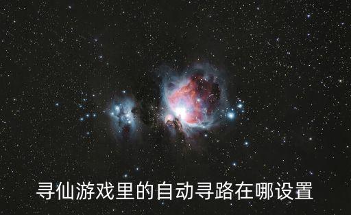 寻仙游戏里的自动寻路在哪设置