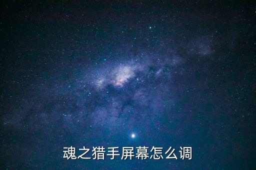 魂之猎手屏幕怎么调