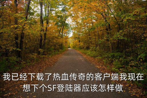 我已经下载了热血传奇的客户端我现在想下个SF登陆器应该怎样做