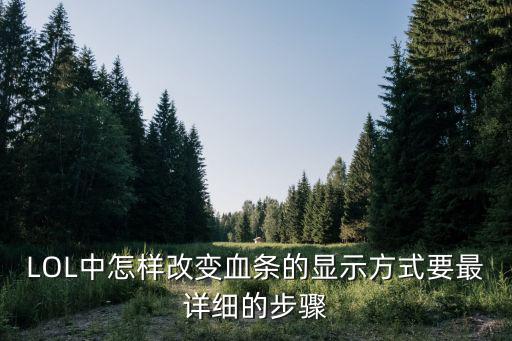 LOL中怎样改变血条的显示方式要最详细的步骤