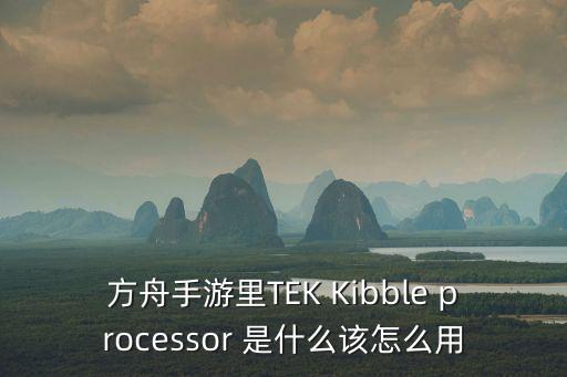 方舟手游泰克机床怎么使用，方舟手游里TEK Kibble processor 是什么该怎么用