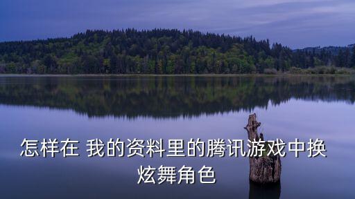 怎样在 我的资料里的腾讯游戏中换 炫舞角色