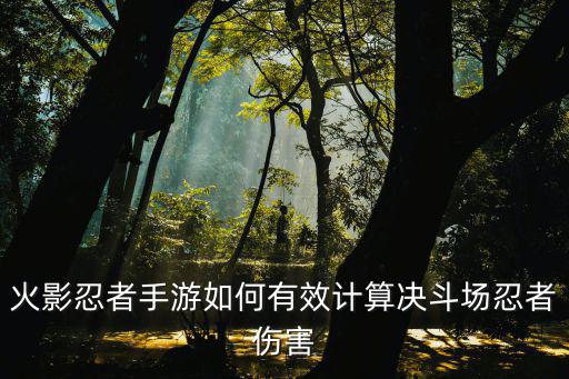 火影忍者手游如何有效计算决斗场忍者伤害