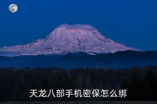 天龙八部手机密保怎么绑