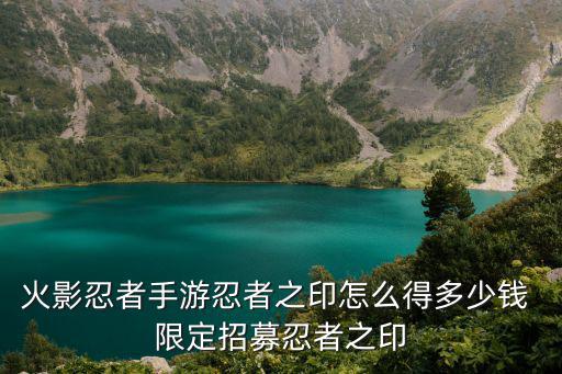 火影忍者手游忍者之印怎么得多少钱 限定招募忍者之印