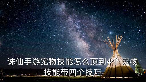 诛仙手游怎么带宠物技巧，诛仙怎么携带宠物