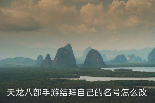 天龙八部手游结拜自己的名号怎么改