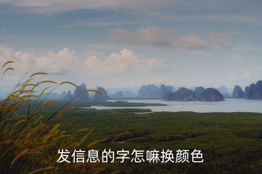 发信息的字怎嘛换颜色
