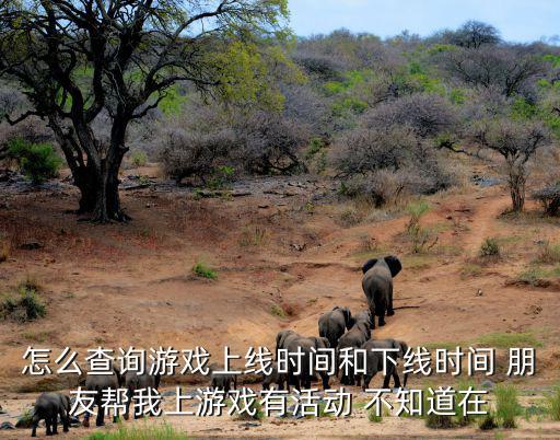 怎么查询游戏上线时间和下线时间 朋友帮我上游戏有活动 不知道在