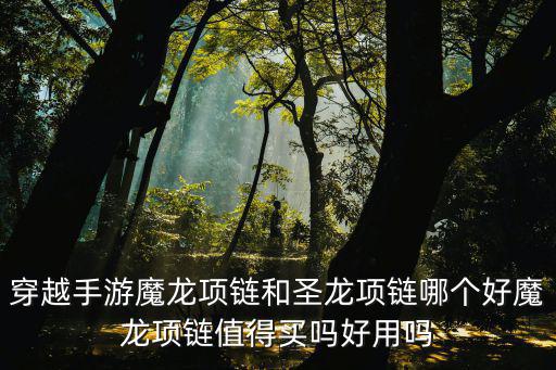 穿越火线手游圣龙项链怎么样，cf手游圣龙项链怎么样好不好我30人民币抽到值不值得