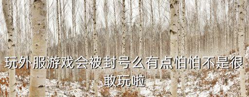 玩外服游戏会被封号么有点怕怕不是很敢玩啦