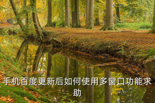 手机百度更新后如何使用多窗口功能求助