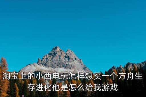 淘宝上的小西电玩怎样想买一个方舟生存进化他是怎么给我游戏
